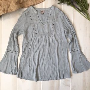 Como Vintage bell sleeve vintage boho chic sz M